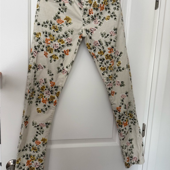 Citizens Of Humanity White Floral Straight-Leg Jeans - Picture 4 of 4